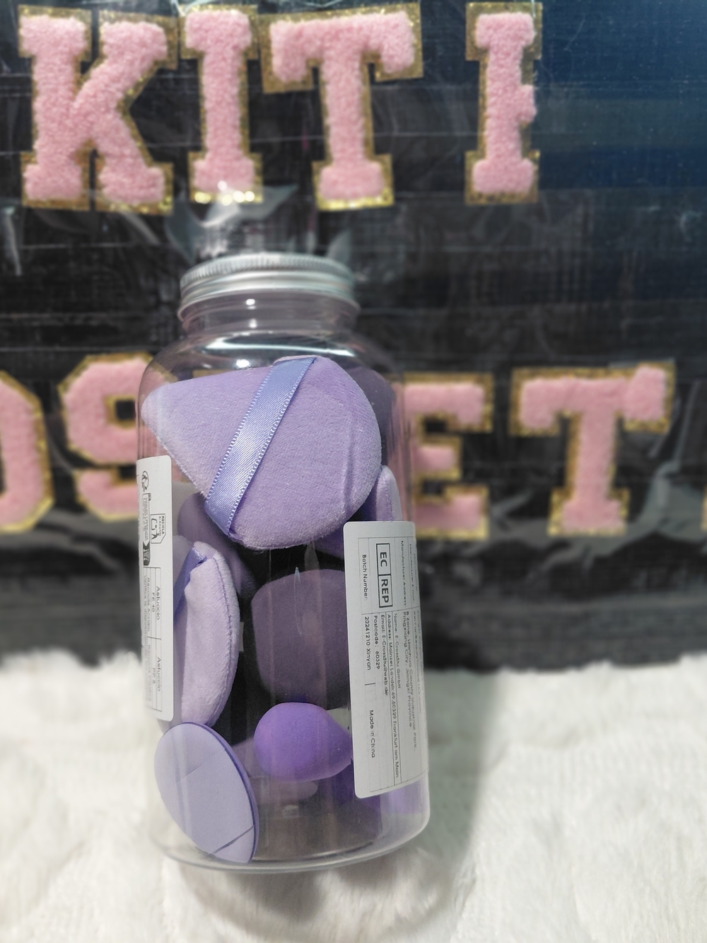 SHEIN Purple Bath & Makeup Sponge Set